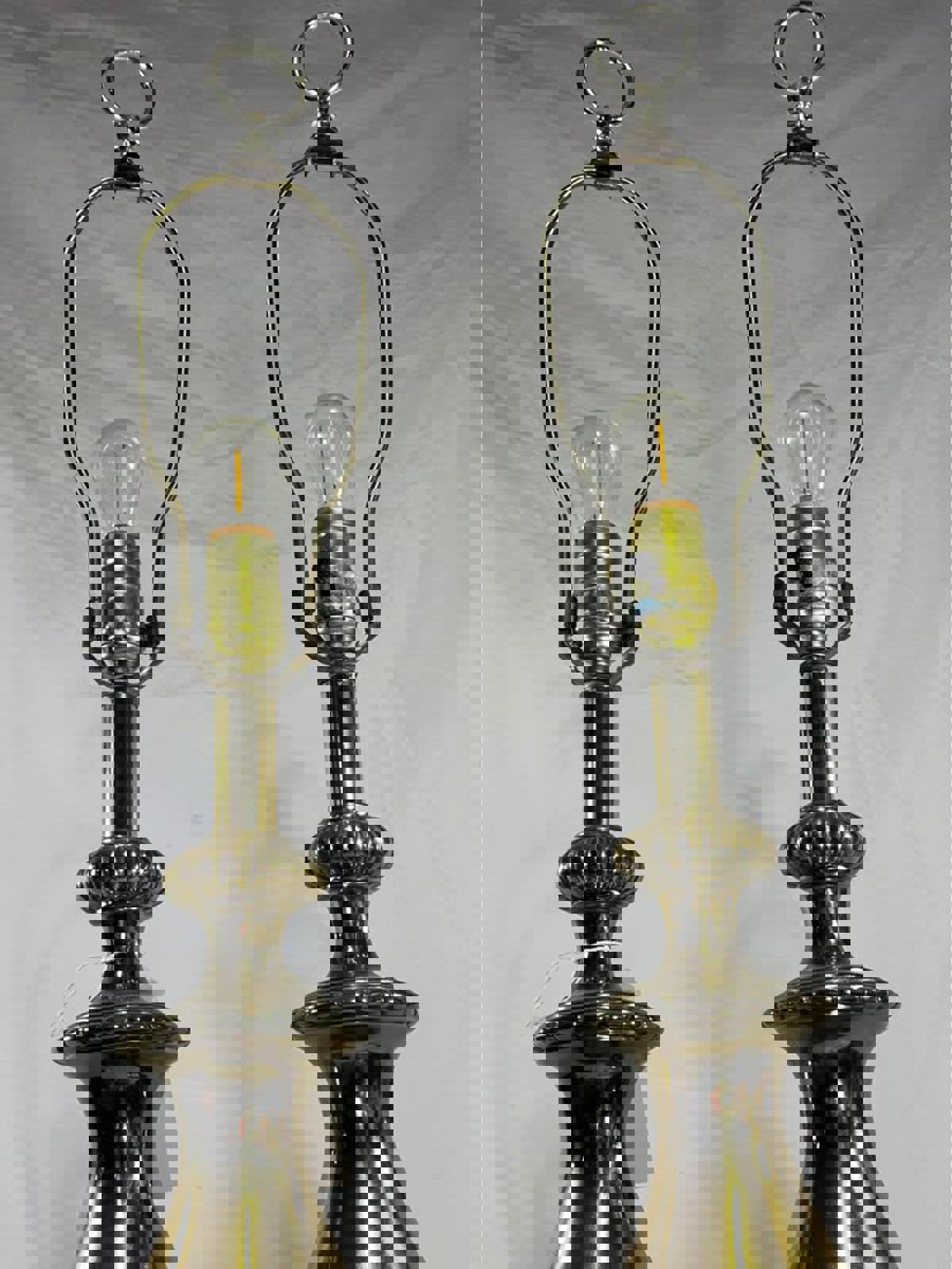 Pair of vintage ornate Brass Table Lamps (Traditional)