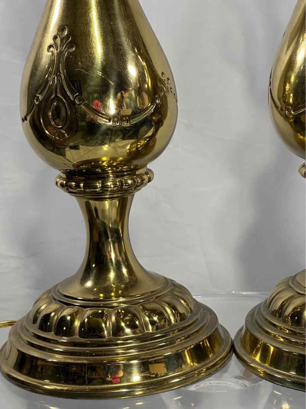 Pair of vintage ornate Brass Table Lamps (Traditional)