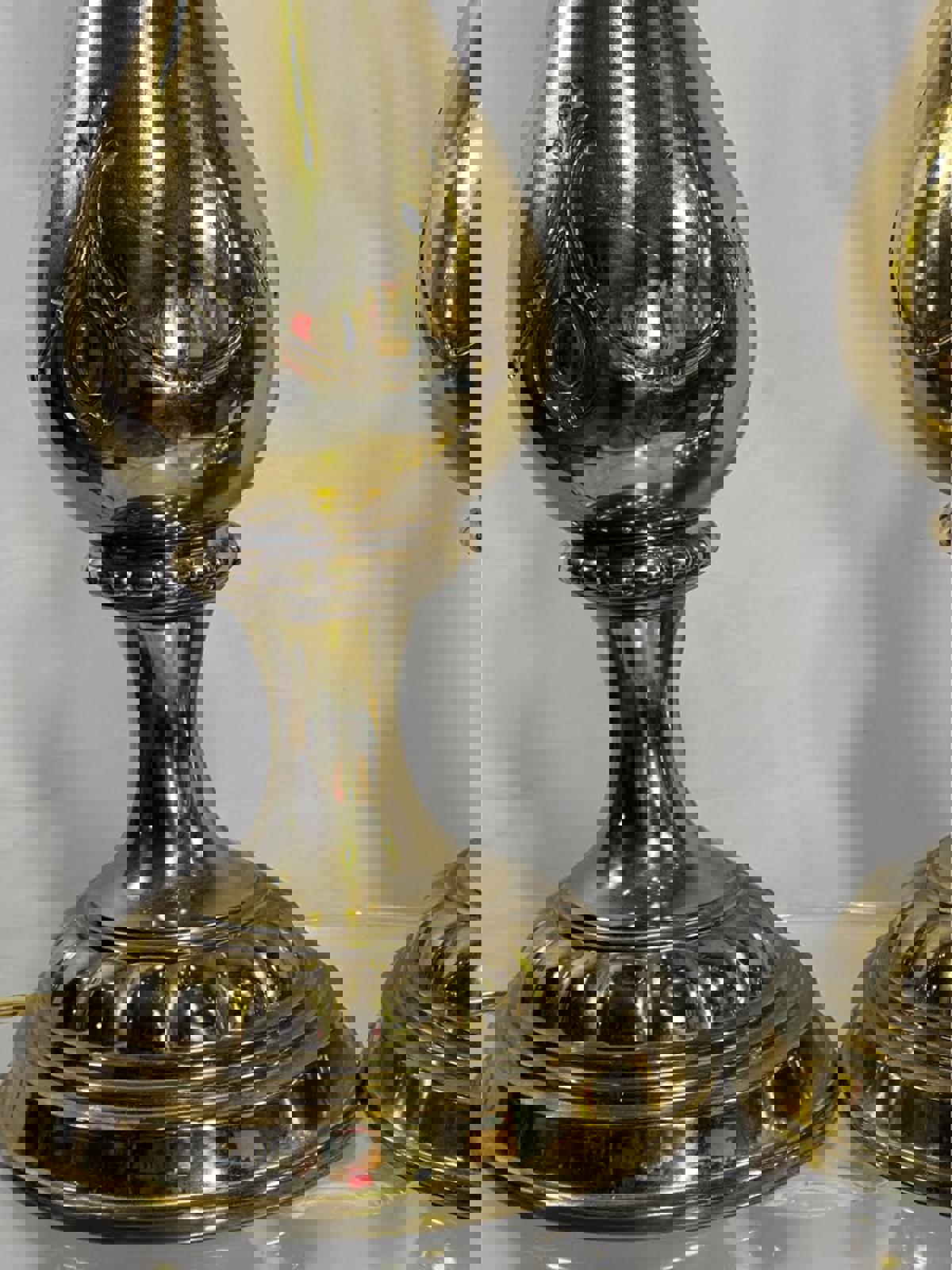 Pair of vintage ornate Brass Table Lamps (Traditional)