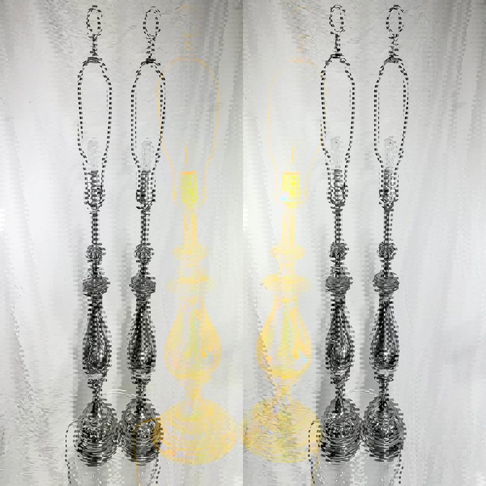 Pair of vintage ornate Brass Table Lamps (Traditional)