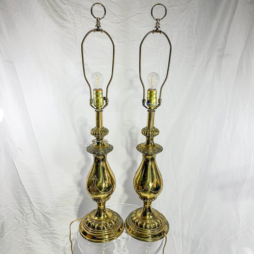 Pair of vintage ornate Brass Table Lamps (Traditional)